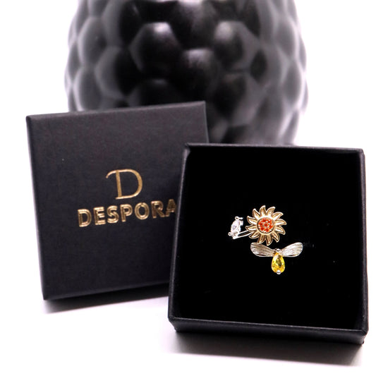 Anxiety ring met bloem