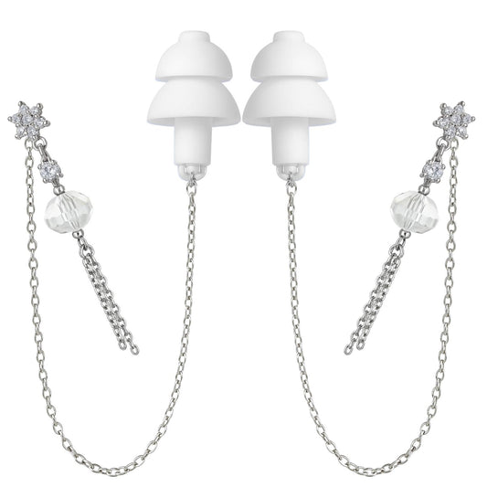 Oorbellen Voor Oordopjes (Sliertjes) Zilverkleurig