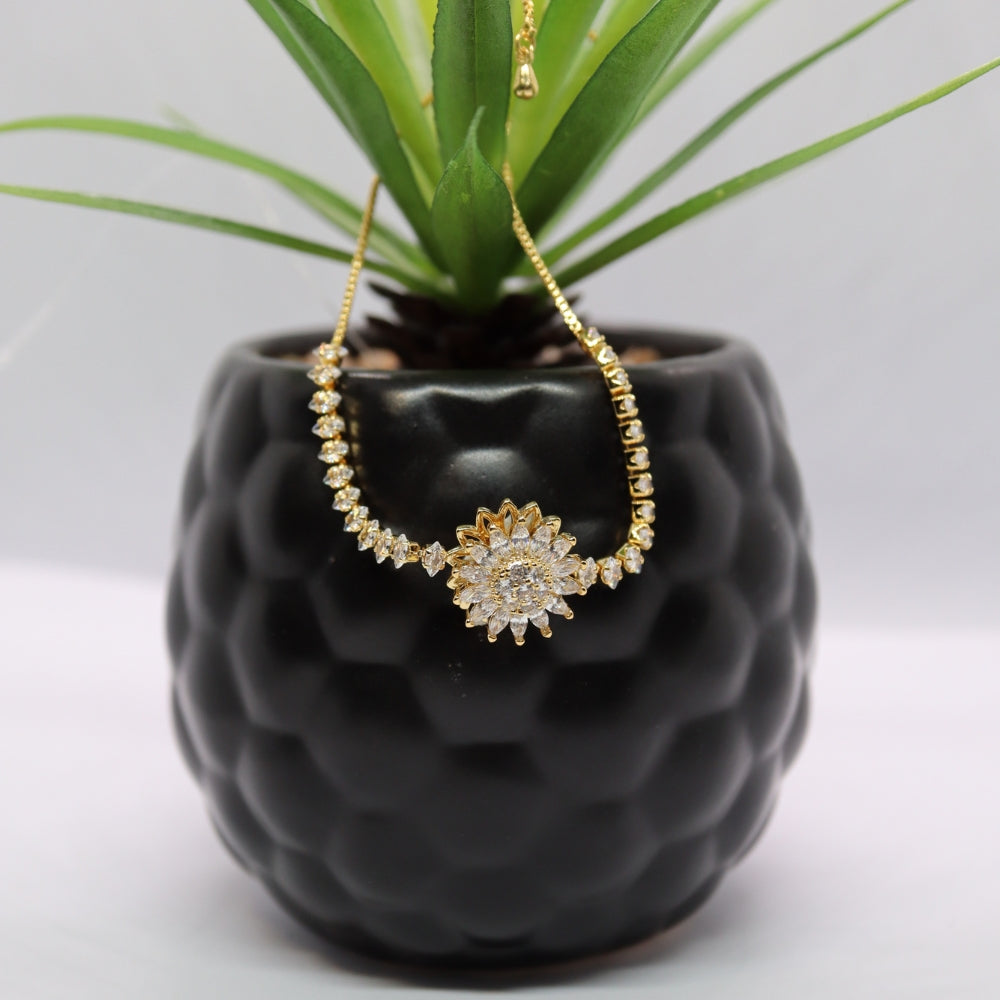 Anxiety Armband (Zonnebloem) Goudkleurig Sfeerbeeld