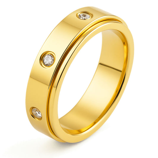 Anxiety ring (Zirkonia) Goud