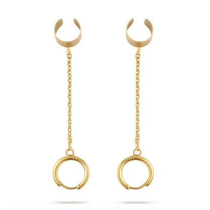 Earcuffs Voor Loop Oordopjes Goud RVS