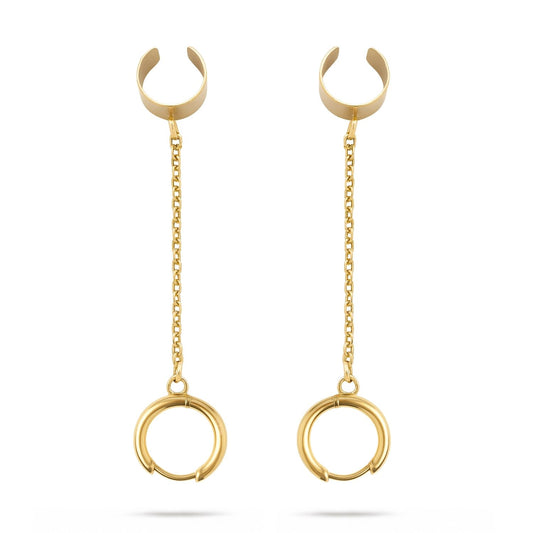 Earcuffs Voor Loop Oordopjes Goud RVS