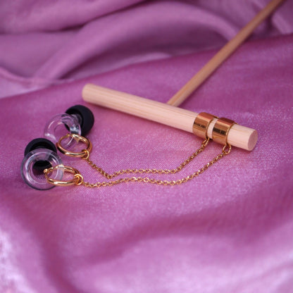 Earcuffs Voor Loop Oordopjes Goud RVS Sfeerbeeld
