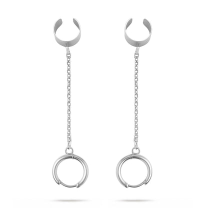 Earcuffs Voor Loop Oordopjes Zilver RVS