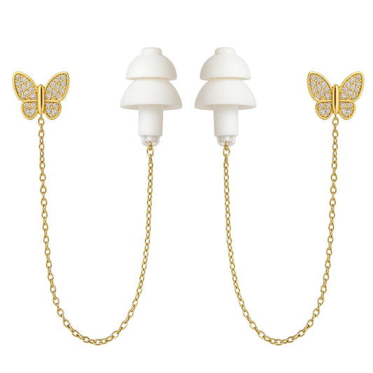 Oorbellen Voor Oordopjes (Vlinder) Goudkleurig