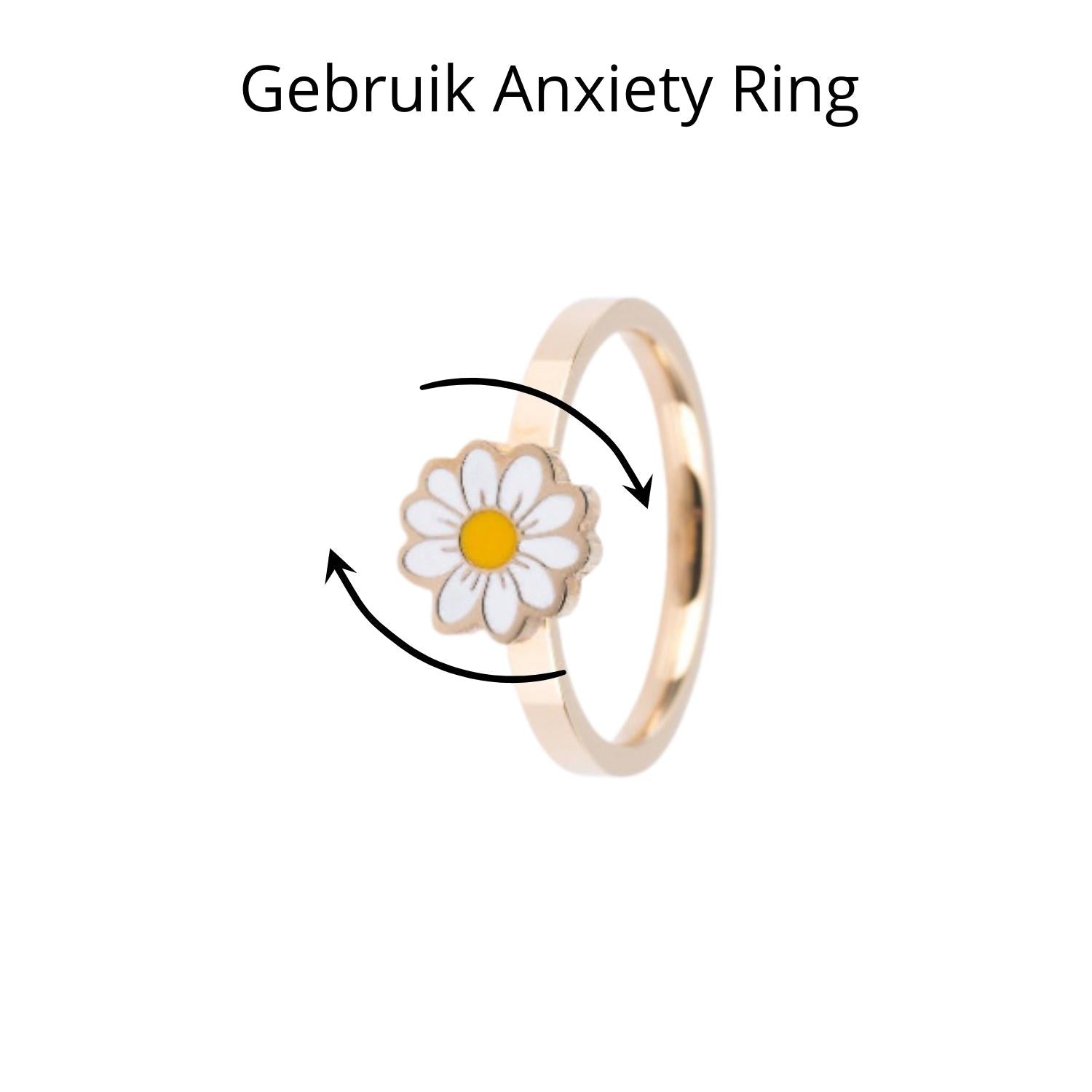 Anxiety Ring Kleine Witte bloem Gebruik