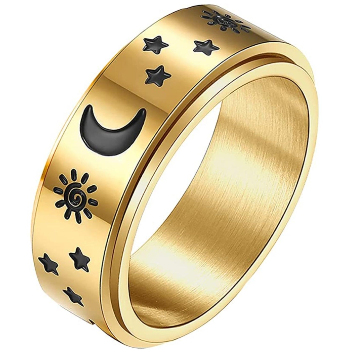Anxiety Ring (ster maan) Goud