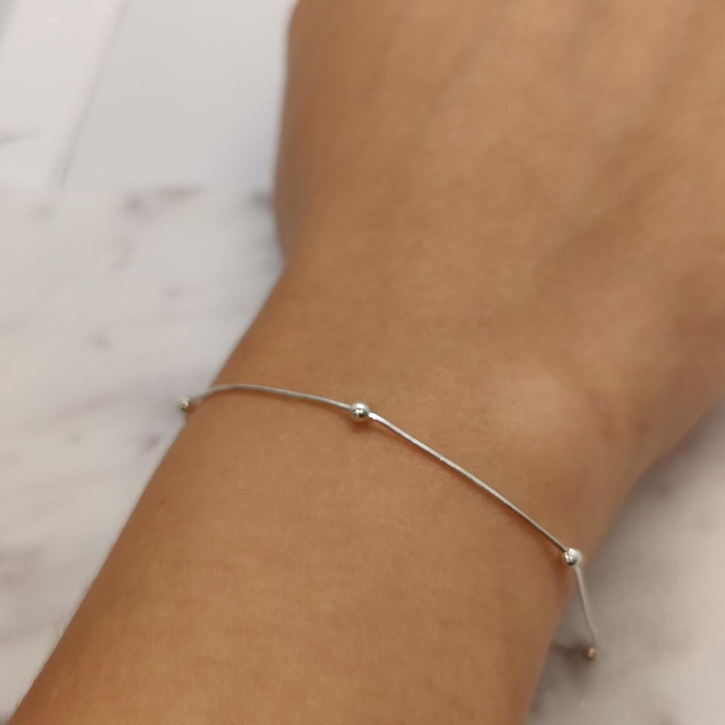 Armband zilver 925 bolletjes