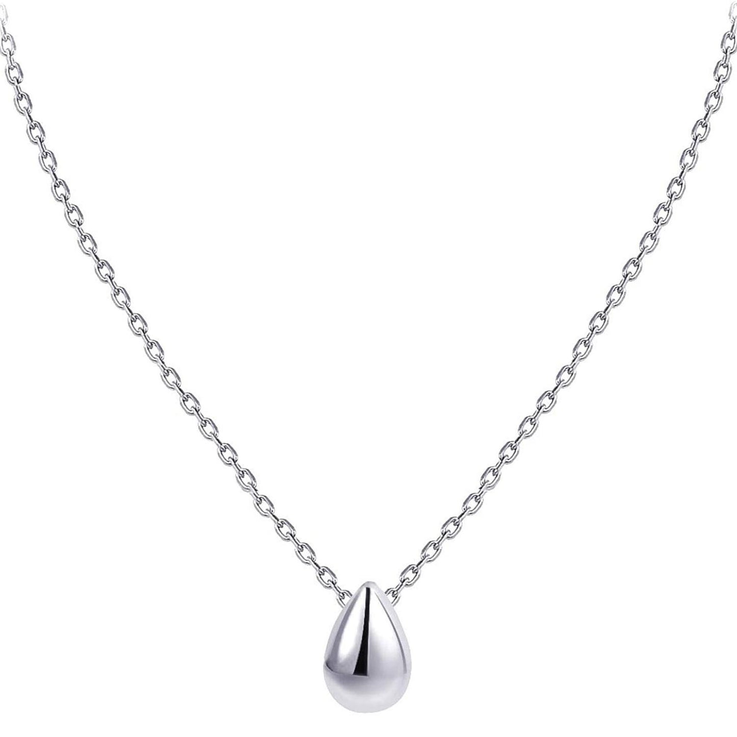Druppel ketting zilver 925