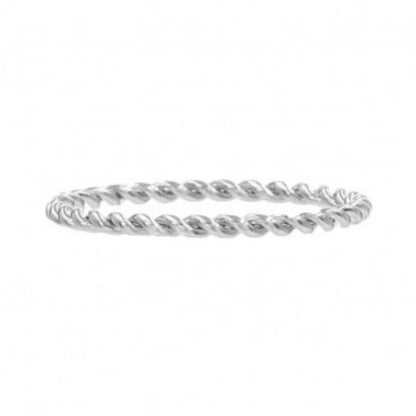 Minimalistische ring gedraaid zilver 925