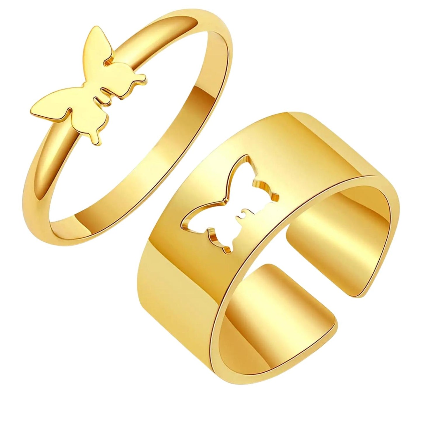 Bague d'amitié papillon couleur or